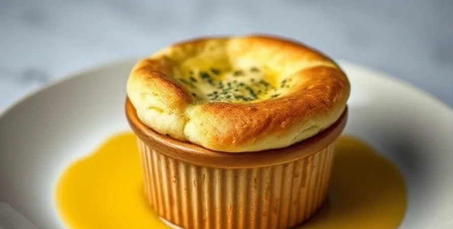 Soufflé au fromage bleu