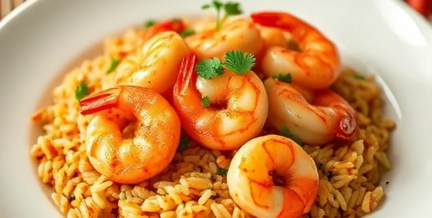 Crevettes et riz au chorizo