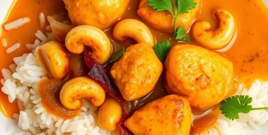 Curry de poulet aux cashews