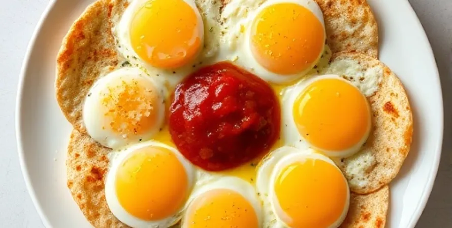 OEufs et tortillas au fromage