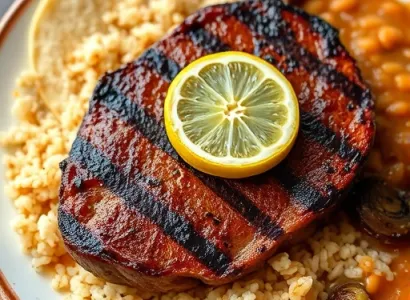 Steak à l'ail et citron