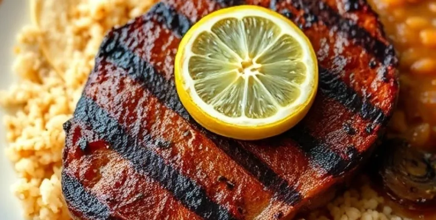 Steak à l'ail et citron