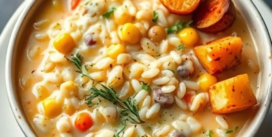 Potage de Riz Sauvage et Maïs