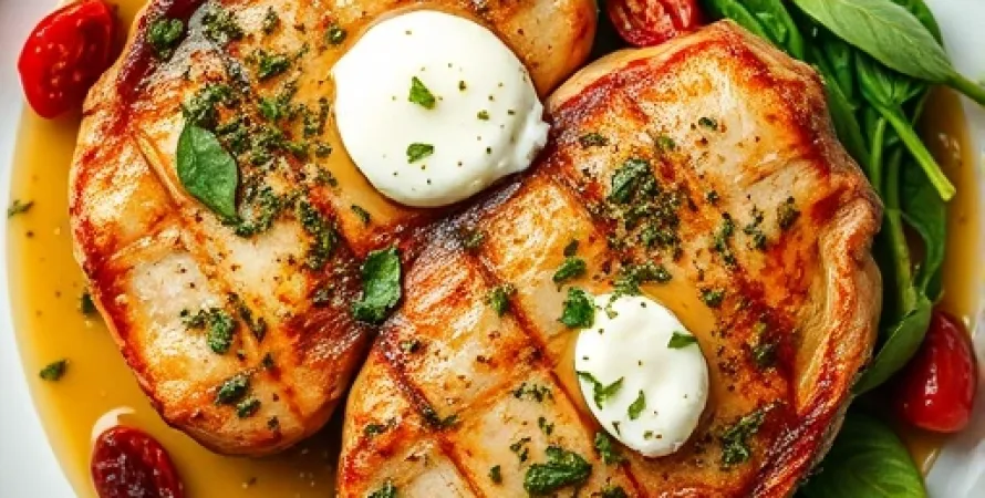 Côtes de porc au miel et origan