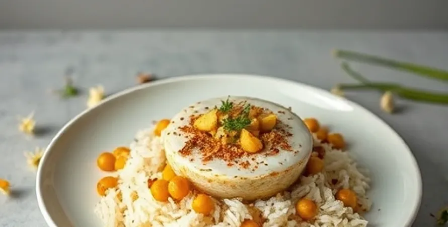 Curry de fleurs de chou, fleurettes et pois chiches