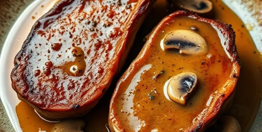 Côtes de porc au whiskey