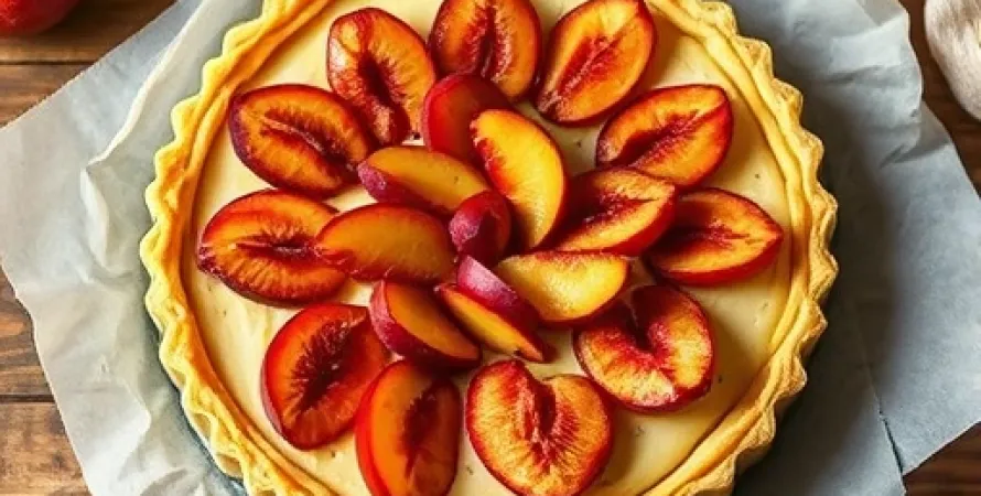 Tarte aux pêches frite ou cuite au four