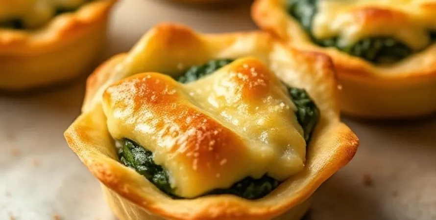 Puffs au épinard et parmesan