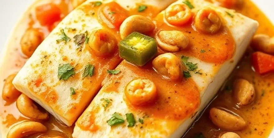 Filets de sole au chutney de cacahuètes