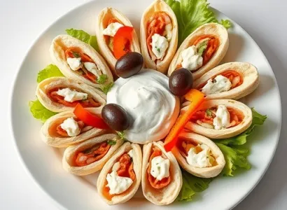 Rouleaux d'olives et poivrons