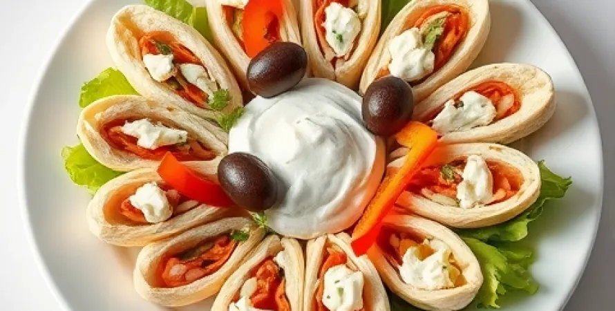 Rouleaux d'olives et poivrons