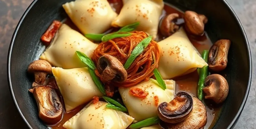 Raviolis panés au chou chinois