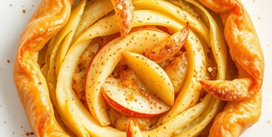 Strudel aux pommes et chou