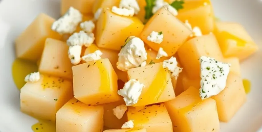 Pastilles de melon au fromage de chèvre