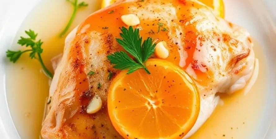 Poulet au miel et à l'orange