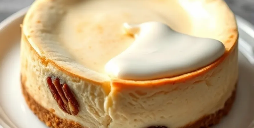 Cheesecake crémeux à la croûte de noix de pecan