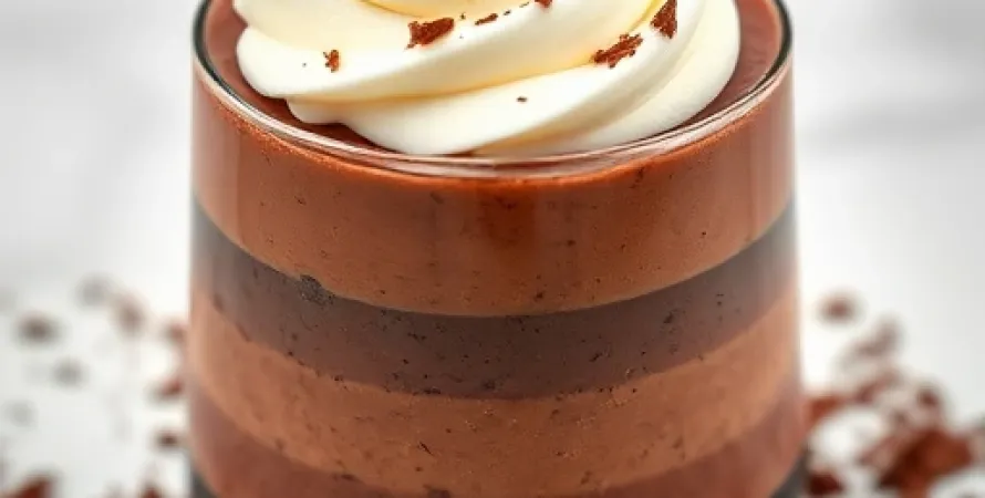 Mousse au chocolat triple couche