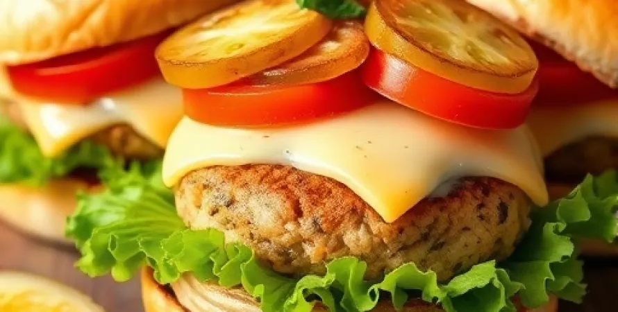 Burgers de dinde au fromage