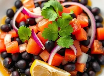 Salsa aux haricots noirs et coriandre
