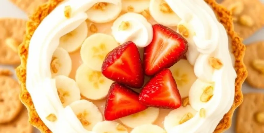 Dessert de banane et fraises sans cuisson