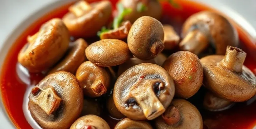 Champignons au vin