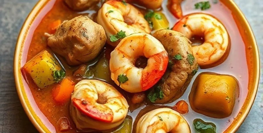 Gumbo de Poulet et Crevettes