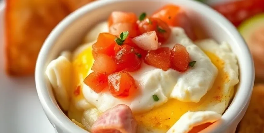 Oeufs au fromage et jambon