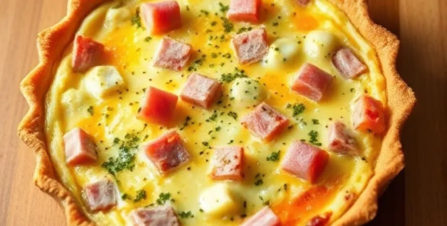 Quiche sans croûte au jambon