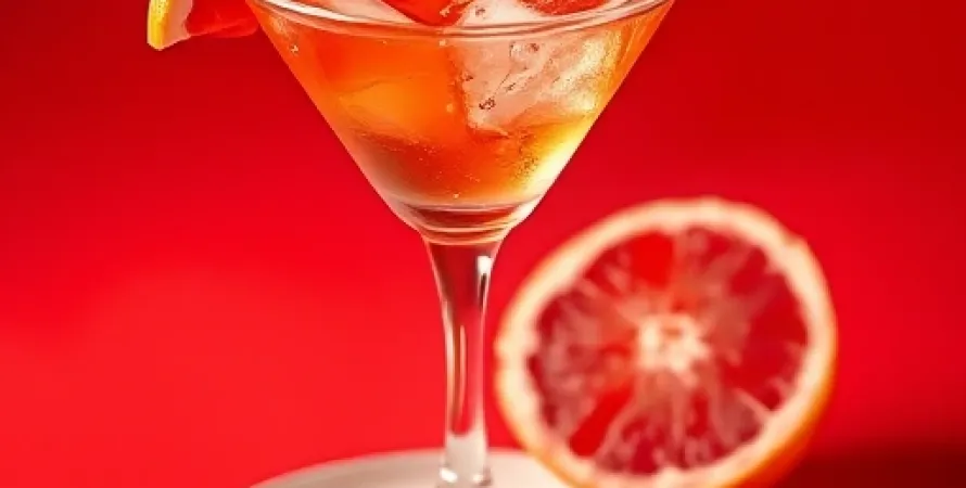 Cocktail aux pamplemousses rouges