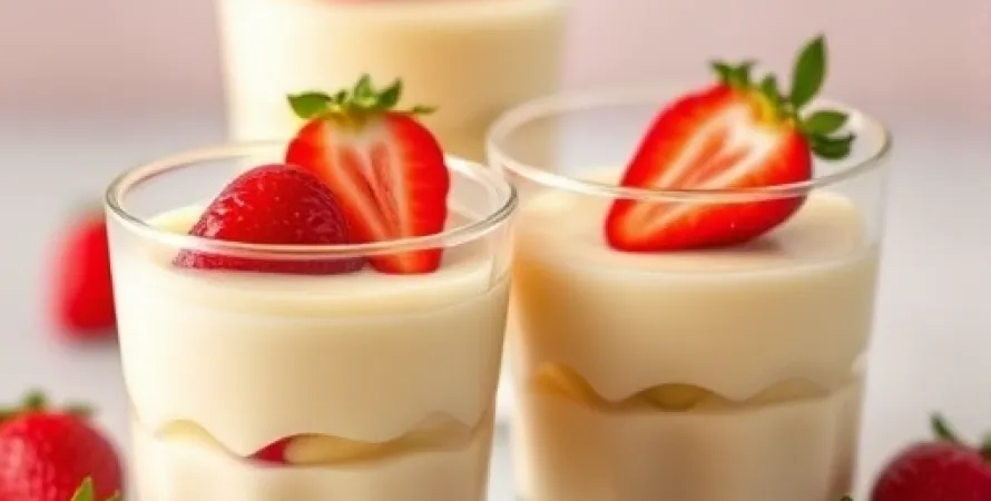 Mousse au citron et chocolat blanc avec fraises