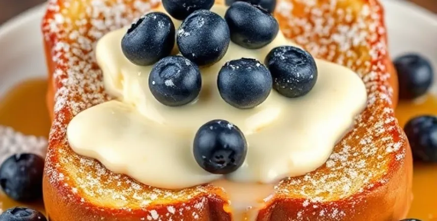 Pain perdu aux bleuets