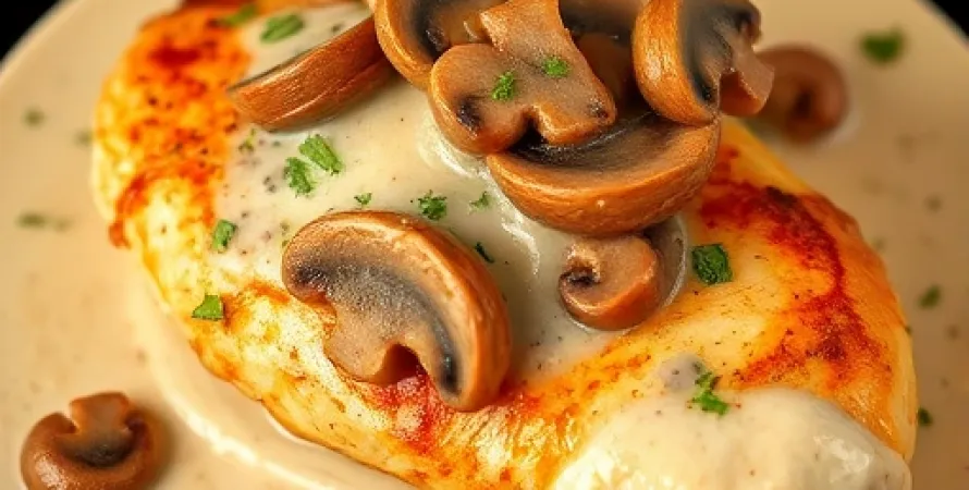 Poitrines de poulet à la sauce aux champignons
