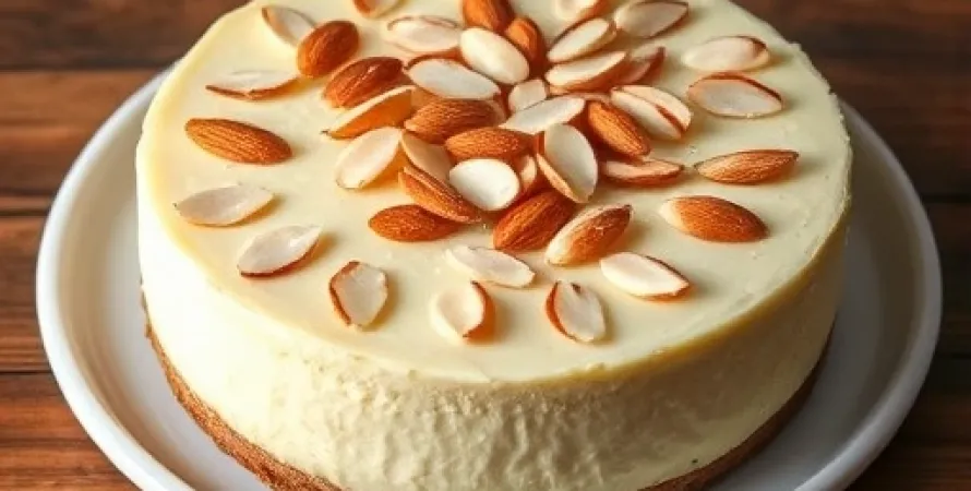 Gâteau au fromage et amandes