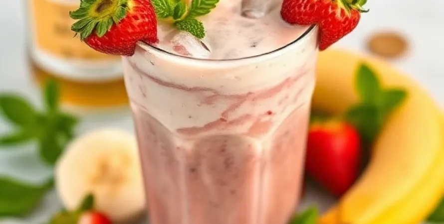 Smoothie aux fruits et crème