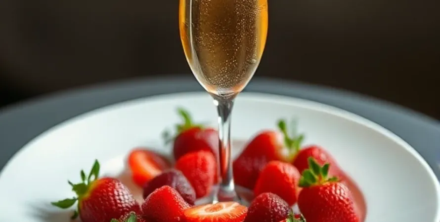 Champagne aux grenades et fraises