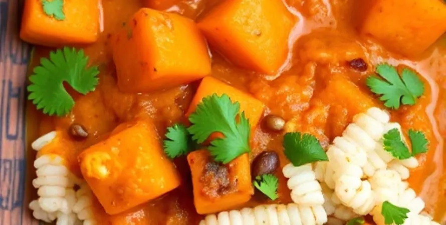 Curry de patate douce aux épices