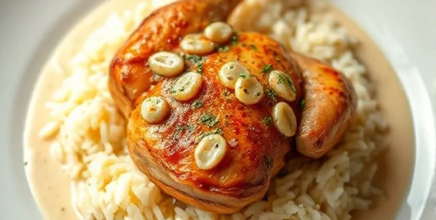 Poulet à la crème sure