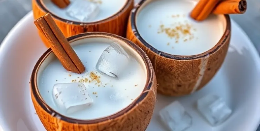 Boisson de noix de coco au gin