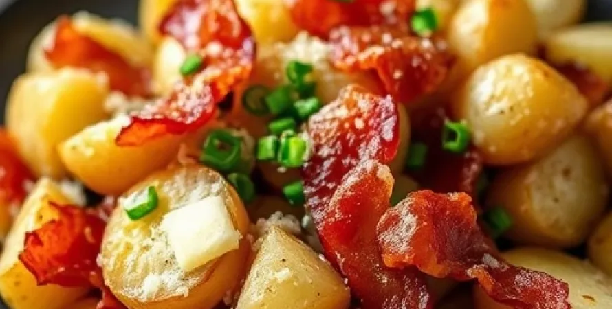 Pommes de terre panées au bacon et parmesan