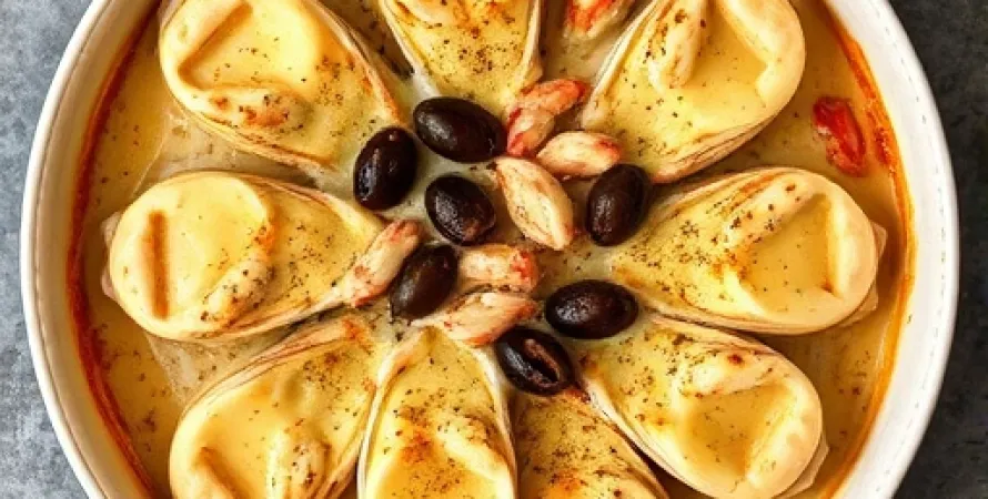 Casserole de coquilles de crabe