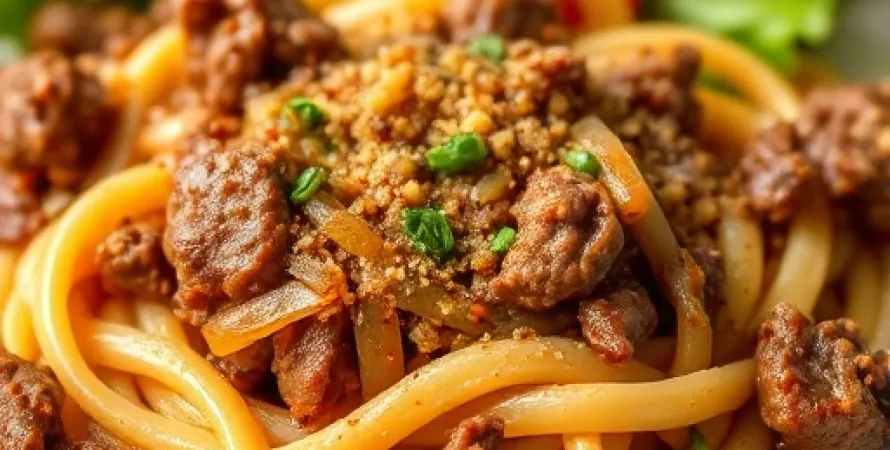 Pâtes au boeuf pour un