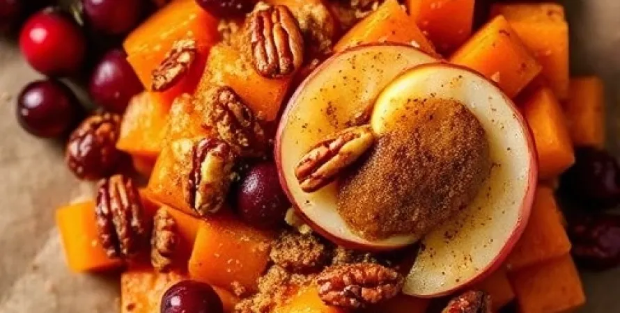 Patates douces aux cranberries et noix de pecan