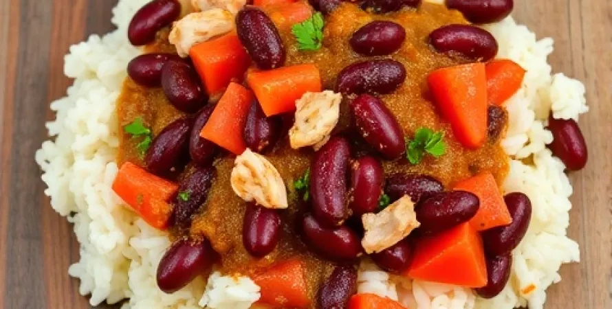 Riz et haricots à la porto-ricaine