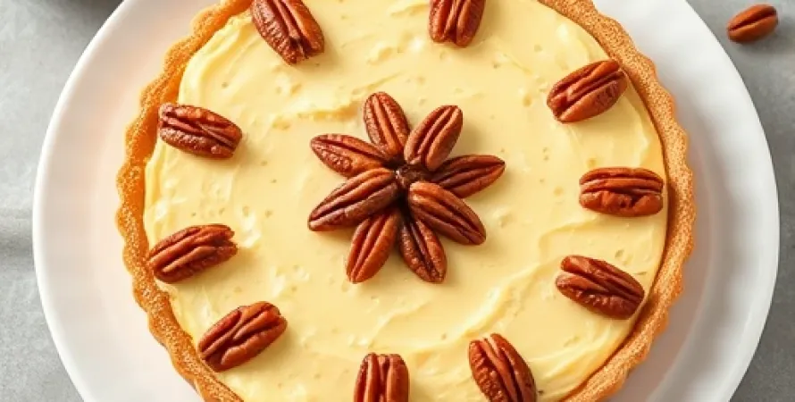 Tarte au fromage et noix de pecan
