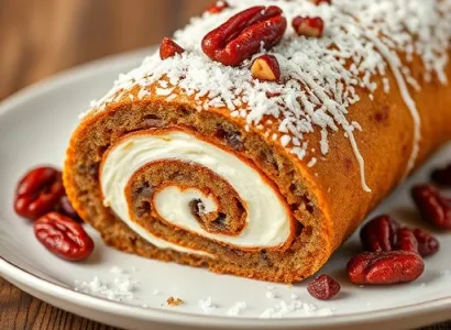 Rouleau aux dattes et noix de pecan