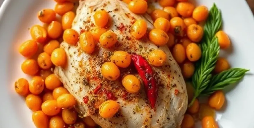 Poulet aux haricots