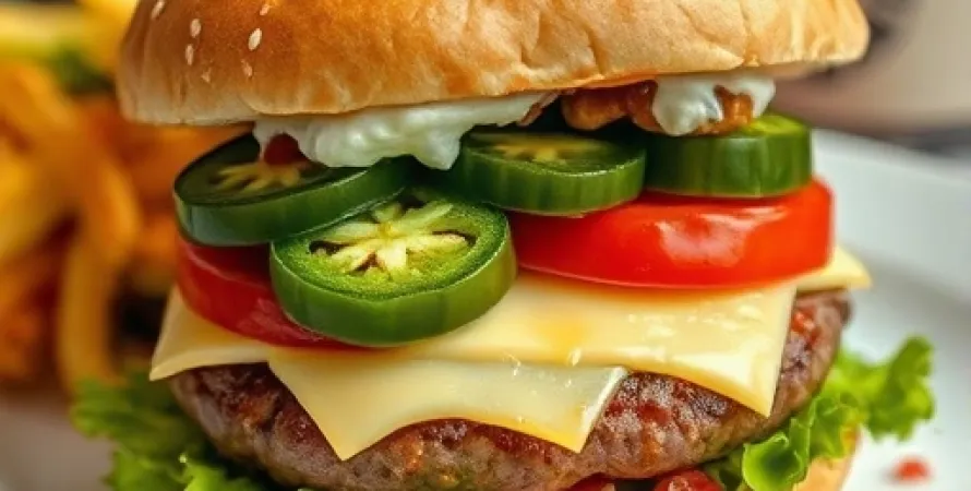 Burgers au piment jalapeno