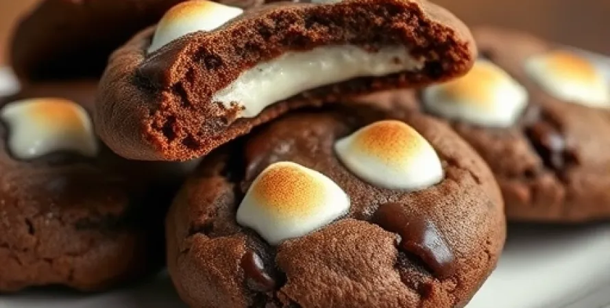 Biscuits au chocolat et marshmallow
