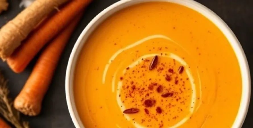 Potage de carottes au lait de coco