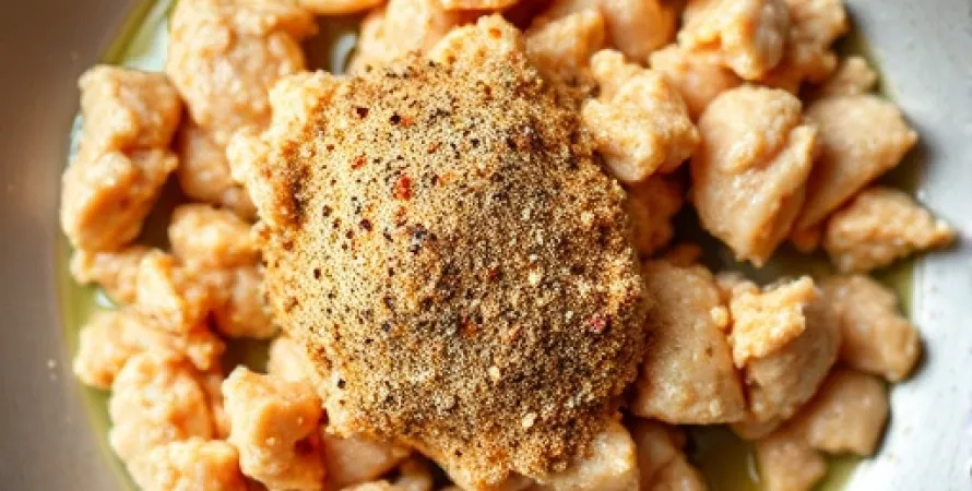 Poulet haché cuit